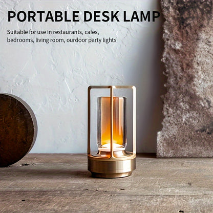 Modern Portable Metal Gold Desk Lamp